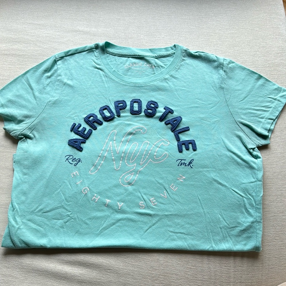 Teal Aeropostale shirt